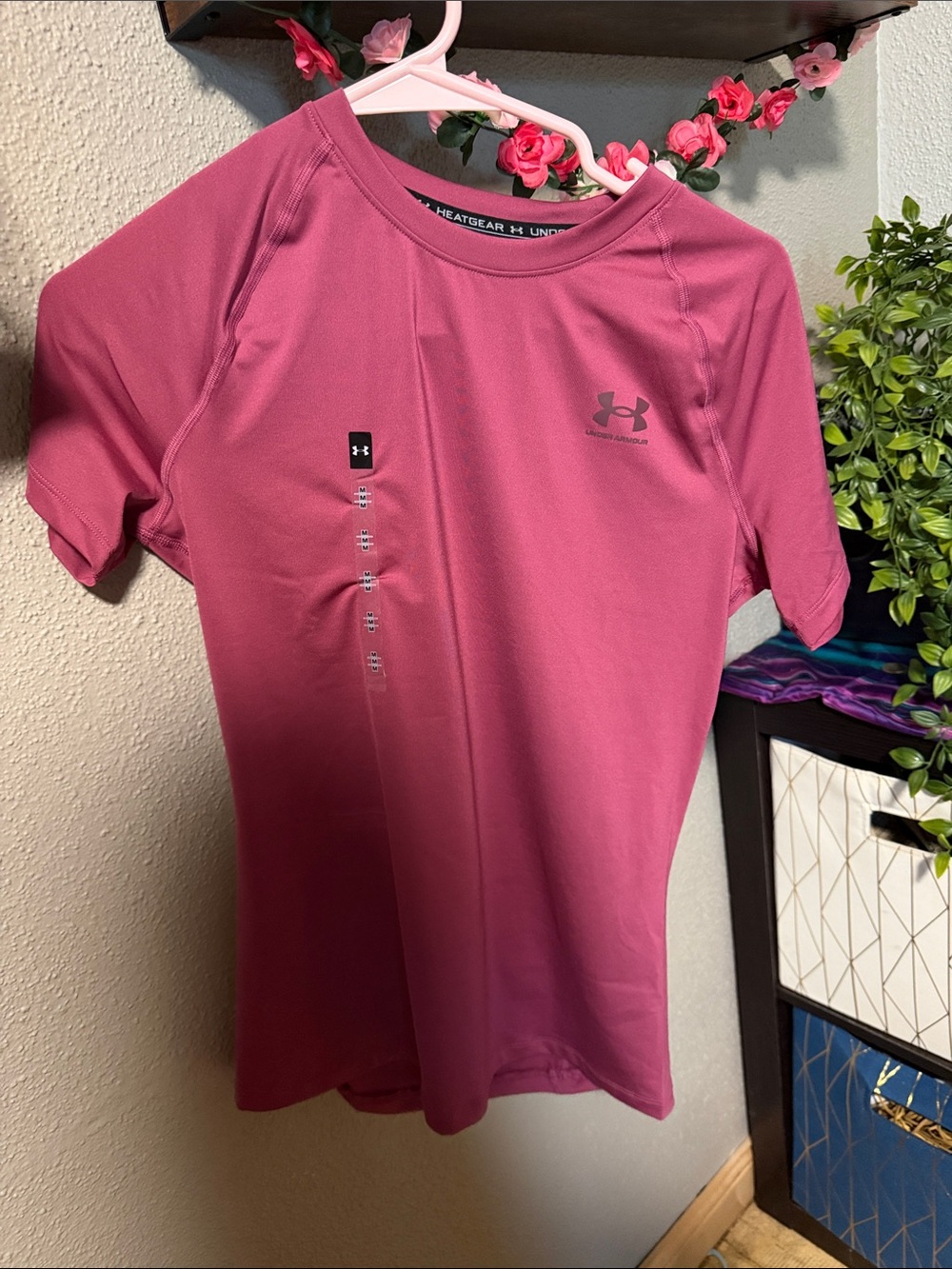 Under Armour Women's Raspberry Short Sleeve HeatGear Tee